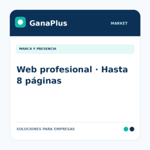 Web profesional · Hasta 8 páginas